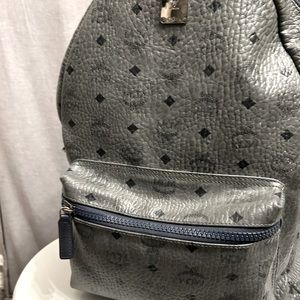Large Authentic MCM Blue/ Grey Book Bag. Less than 1 year old. Lifetime warranty